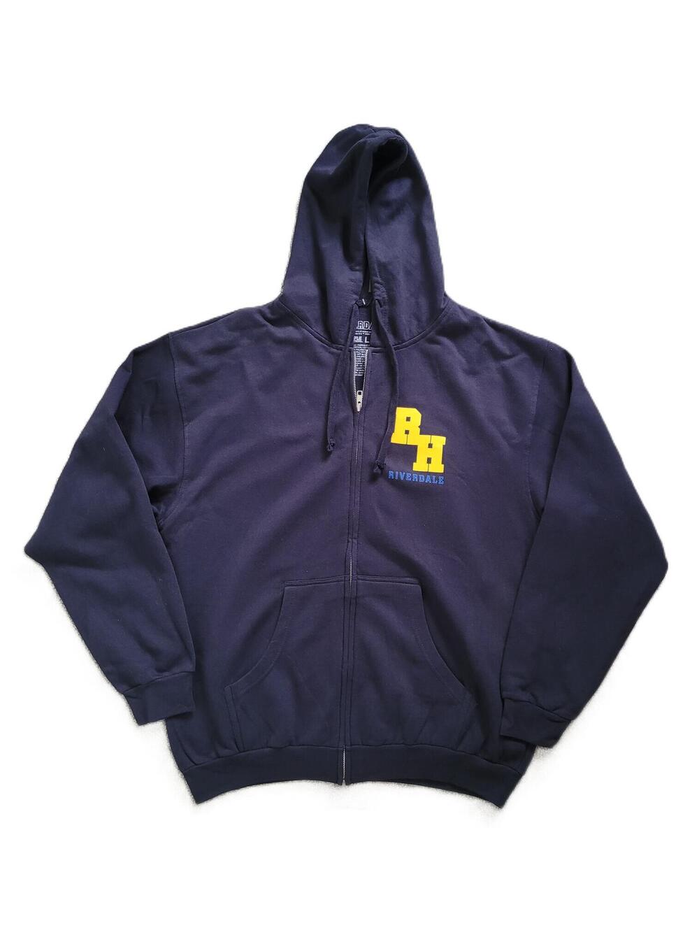 Riverdale TV Show RH Full Hot Topic Zip Hoodie Adult Small CW TV Show Navy Blue